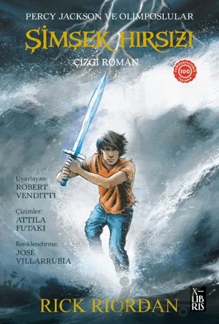 Percy Jackson ve Olimposlular Şimşek Hırsızı-Çizgi Roman – Rick Riordan – XLIBRIS kitap kapağı