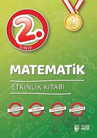 4 Aşamada Etkinlik Kitabı - 2. Sınıf Matematik Etkinlik Kitabı – Kolektif – Teas Press kitap kapağı