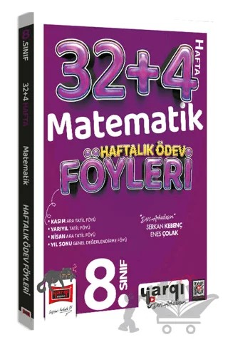 8. Sınıf Matematik 32+4 Haftalık Ödev Föyleri – Kolektif – Yargı Yayınevi kitap kapağı