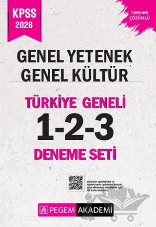 2026 KPSS Genel Yetenek Genel Kültür Tamamı Çözümlü Türkiye Geneli 1-2-3 (3'lü Deneme Seti) – Kolektif – Pegem Akademi Yayıncılık kitap kapağı