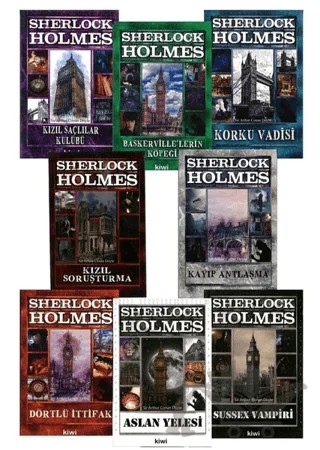 Sherlock Holmes Seti (8 Kitap Takım) – Sir Arthur Conan Doyle – Kiwi Yayınevi kitap kapağı