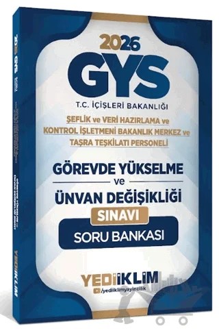 2026 GYS T.C. İçişleri Bakanlığı Görevde Yükselme ve Ünvan Değişikliği Sınavı Soru Bankası – Kolektif – Yediiklim Yayınları kitap kapağı