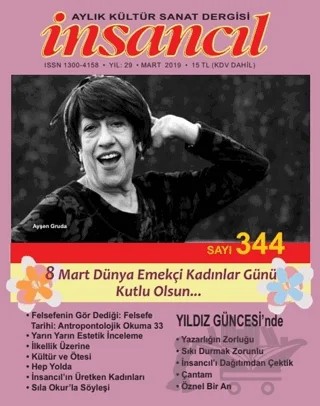 İnsancıl Aylık Kültür Sanat Dergisi Sayı: 344 Mart 2019 – İnsancıl Dergisi Yayınları kitap kapağı