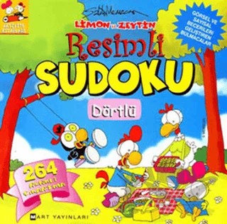 Limon ile Zeytin - Resimli Sudoku Dörtlü – Salih Memecan – Mart Yayınları kitap kapağı