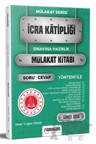 2020 İcra Kâtipliği Çıkmış Sorularla Mülakat Kitabı – Çağan Toker – Paragon Yayıncılık kitap kapağı