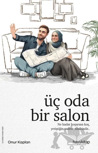 Üç Oda Bir Salon – Onur Kaplan – Hayykitap kitap kapağı
