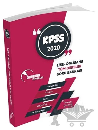2020 KPSS Ön Lisans Ortaöğretim Genel Yetenek Genel Kültür Doktrin Tek Kitap Tamamı Çözümlü Soru Bankası – Kolektif – Doktrin Yayınları kitap kapağı
