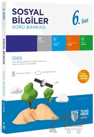 6. Sınıf İDES Sosyal Bilgiler Soru Bankası – Kolektif – Teas Press kitap kapağı