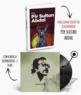 Plaklı Kitaplar - Pir Sultan Abdal - Cem Karaca Ölümsüzler - 2 – Nergizhan Tekin – Halk Kitabevi kitap kapağı