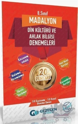 8. Sınıf Madalyon Din Kültürü ve Ahlak Bilgisi Denemeleri - 20 Deneme – Kolektif – Gezegen Yayıncılık kitap kapağı