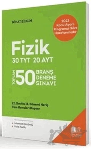Nihat Bilgin Yayıncılık 30 TYT 20 AYT Fizik 50 Branş Deneme – Kolektif – Nihat Bilgin Yayınları kitap kapağı