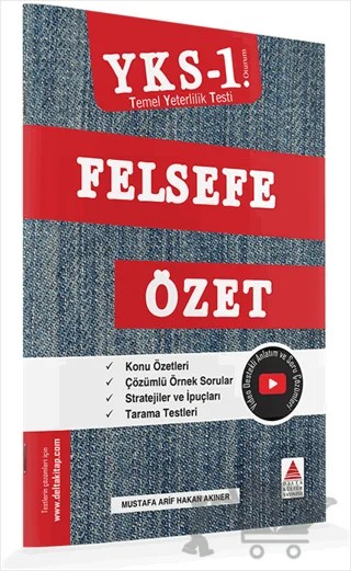 TYT (YKS 1. Oturum) Felsefe Özet – Mustafa Arif Hakan Akıner – Delta Kültür Yayınevi kitap kapağı