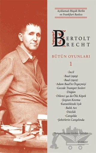 Bertolt Brecht Bütün Oyunları 1 – Bertolt Brecht – Everest Yayınları kitap kapağı