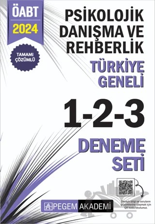 2024 KPSS ÖABT Psikolojik Danışma ve Rehberlik Tamamı Çözümlü Türkiye Geneli 1-2-3 (3'lü Deneme Seti) – Kolektif – Pegem Akademi Yayıncılık kitap kapağı