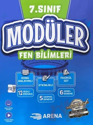 7. Sınıf Fen Bilimleri Modüler Konu Anlatımlı Etkinlikli 6 Fasikül Set – Kolektif – Arena Yayınları kitap kapağı