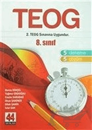 TEOG 8. Sınıf 5 Deneme 5 Çözüm – Burcu Dinçel, Cesim Karadağ, Dilek Şahin, İclal San, Okan Şahiner, Yağmur Erdoğdu – 44 Yayınları kitap kapağı