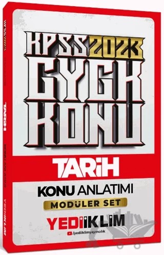 2023 KPSS Genel Kültür Tarih Konu Anlatımı – Kolektif – Yediiklim Yayınları kitap kapağı