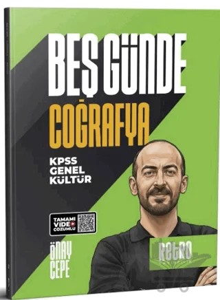 KPSS Genel Kültür Beş Günde Coğrafya Kamp Kitabı – Önay Çepe – Retro Yayıncılık kitap kapağı