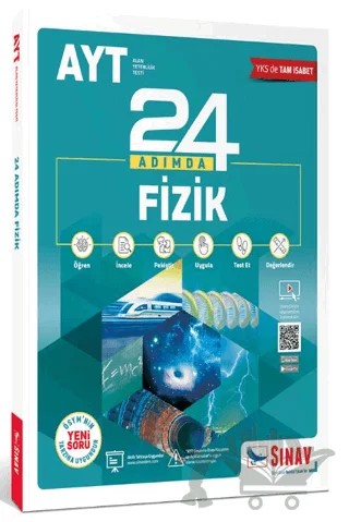 AYT Fizik 24 Adımda Konu Anlatımlı Soru Bankası – Kolektif – Sınav Yayınları kitap kapağı