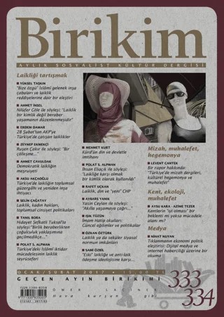 Birikim Aylık Sosyalist Kültür Dergisi Sayı: 333-334 Ocak-Şubat 2017 – Birikim Yayınları kitap kapağı