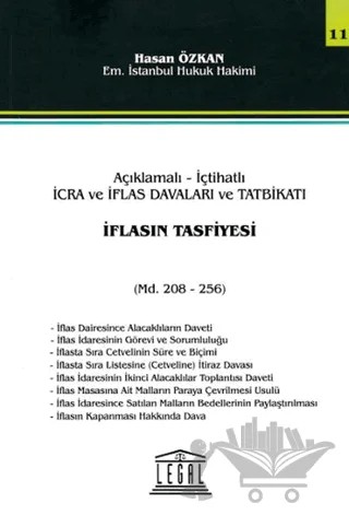 İflasın Tasfiyesi Md. 208-256 – Hasan Özkan – Legal Yayıncılık kitap kapağı