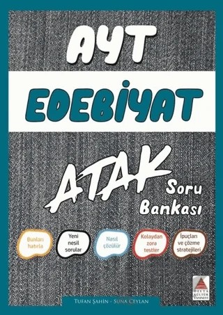 AYT Edebiyat Atak Soru Bankası – Suna Ceylan, Tufan Şahin – Delta Kültür Yayınevi kitap kapağı