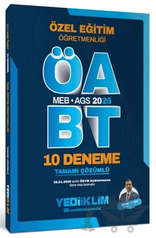 2026 MEB-AGS ÖABT Özel Eğitim Öğretmenliği Tamamı Çözümlü 10 Deneme – Bülent Tanık – Yediiklim Yayınları kitap kapağı