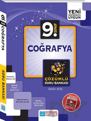 9. Sınıf Coğrafya Video Çözümlü Soru Bankası – Doğu Ateş – Evrensel İletişim Yayınları kitap kapağı