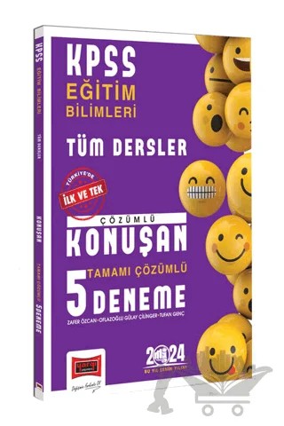 KPSS Eğitim Bilimleri Tüm Dersler Tamamı Çözümlü Konuşan 5 Deneme – Zafer Özcan Oflazoğlu – Yargı Yayınevi kitap kapağı