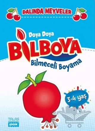 Dalında Meyveler - Doya Doya Bil Boya Bilmeceli Boyama (3-4 Yaş) – Kolektif – Talas Yayınları kitap kapağı
