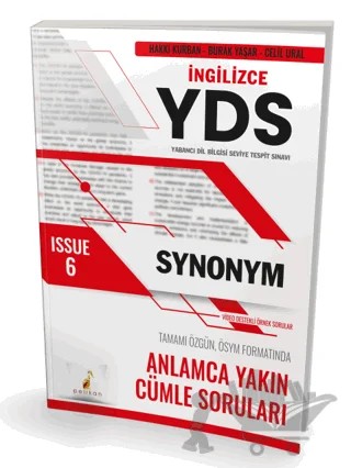 YDS İngilizce Synonym Issue 6 – Hakkı Kurban, Burak Yaşar, Celil Ural – Pelikan Tıp Teknik Yayıncılık kitap kapağı
