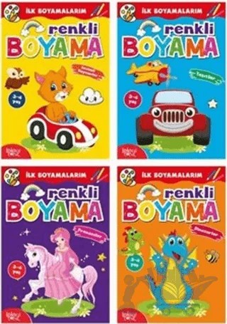 İlk Boyamalarım - Renkli Boyama (4 Kitap Takım) – Kolektif – Koloni Çocuk kitap kapağı