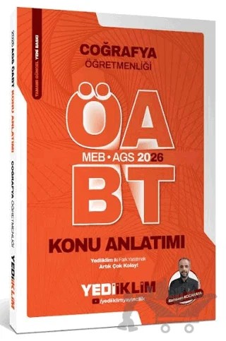 2026 MEB AGS ÖABT Coğrafya Öğretmenliği Konu Anlatımı – Ramazan Kocakaya – Yediiklim Yayınları kitap kapağı