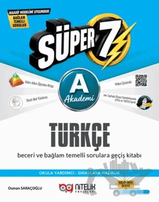 7. Sınıf (A) Süper Türkçe Soru Kitabı – Osman Saraçoğlu – Nitelik Yayınları kitap kapağı