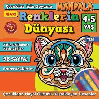 Maxi Renklerin Dünyası - Çocuklar İçin Boyama 9 – İlhan Arlı – Maxi Yayıncılık kitap kapağı