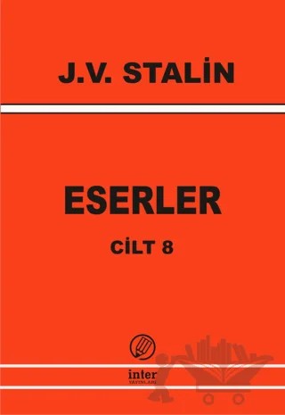 J. V. Stalin Eserler Cilt 8 – Josef V. Stalin – İnter Yayınları kitap kapağı