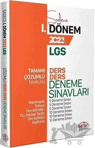 Editör Yayınları 2023 8. Sınıf LGS 1. Dönem Fasiküllü Ders Ders Deneme Sınavları – Kolektif – Editör Yayınevi kitap kapağı