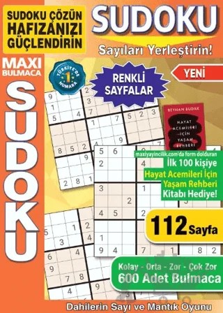 Maxi Bulmaca Sudoku 22 – Bertan Kodamanoğlu – Maxi Yayıncılık kitap kapağı