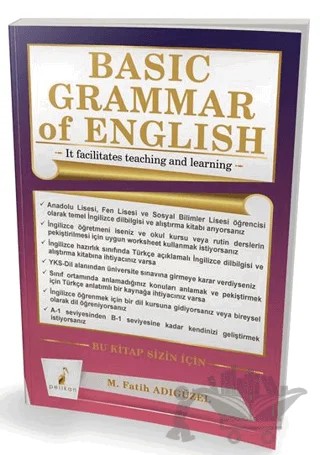 Basic Grammar of English – M. Fatih Adıgüzel – Pelikan Tıp Teknik Yayıncılık kitap kapağı