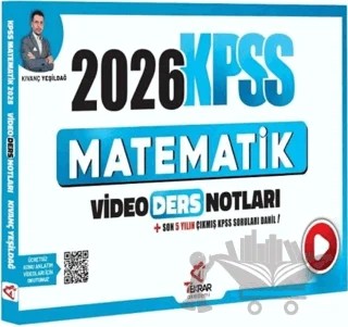 2026 KPSS Matematik Video Ders Notları – Kıvanç Yeşildağ – Tekrar Akademi Yayınları kitap kapağı
