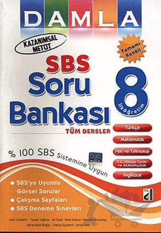 İlköğretim 8 SBS Soru Bankası – Kolektif – Damla Yayınevi kitap kapağı
