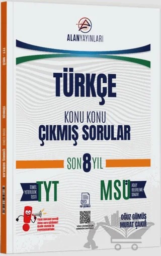 TYT MSÜ Türkçe Konu Konu Çıkmış Sorular Son 8 Yıl – Kolektif – Alan Yayınları kitap kapağı