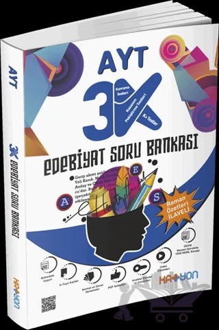 AYT 3K Edebiyat Soru Bankası – Kolektif – Katyon Yayınları kitap kapağı
