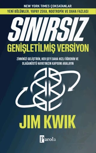 Sınırsız - Genişletilmiş Versiyon – Jim Kwik – Parola Yayınları kitap kapağı