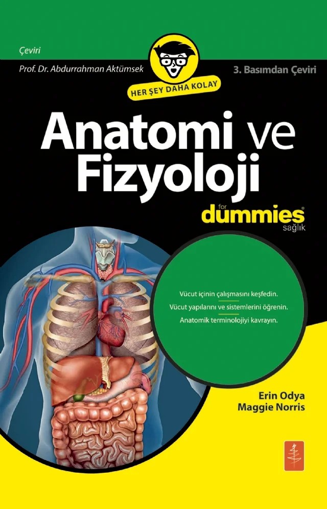 Anatomi ve Fizyoloji for Dummies - Anatomy & Physiology For Dummies – Erin Odya, Maggie Norris – Dummies kitap kapağı