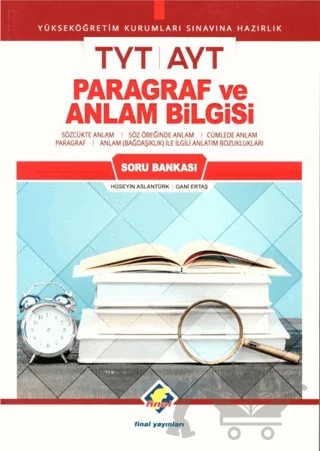 TYT AYT Paragraf ve Anlam Bilgisi Soru Bankası – Gani Ertaş, Hüseyin Aslantürk – Final Yayınları kitap kapağı