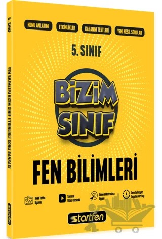 5. Sınıf Bizim Sınıf Fen Bilimleri Etkinlikli Soru Bankası – Kolektif – Startfen Yayınları kitap kapağı