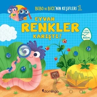 Eyvah Renkler Karıştı - Bebo ve Bice'nin Keşifleri – Tecnoscienza – Domingo Yayınevi kitap kapağı