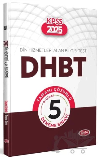 DHBT 2025 Tüm Adaylar İçin Tamamı Çözümlü 5 Deneme Sınavı – Kollektif – Data Yayınları kitap kapağı