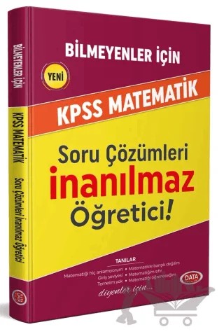 Bilmeyenler İçin KPSS Matematik – Kolektif – Data Yayınları kitap kapağı